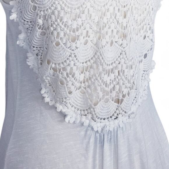 AMERICAN DREAM Crochet Open White Lightweight Asymm Vest Style #13215 - Small - Picture 5 of 7